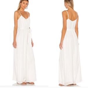 Majorelle New Love White Metallic Lurex Threads Wide Leg Jumpsuit M